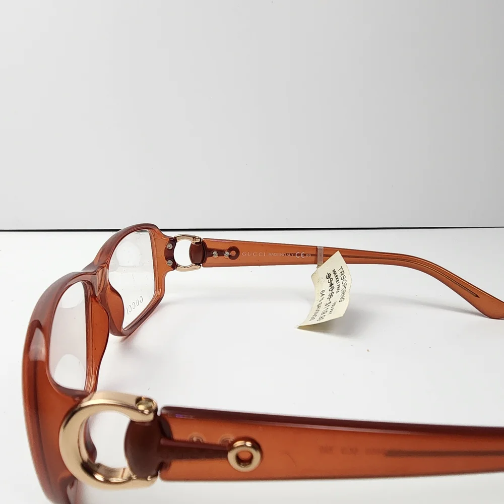 Gucci Brown Rectangular Propionate Eyeglasses - Picture 8 of 12